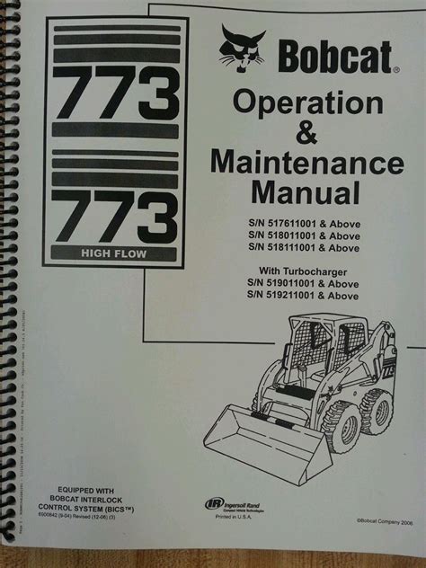 bobcat 773g owner manual